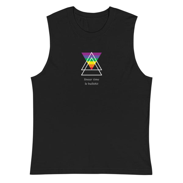 Linear Time Muscle Tank - Millennial Nihilist