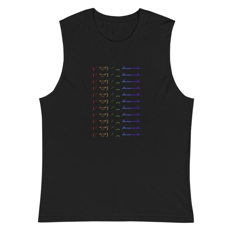 Rainbow Table Flip Muscle Tank - Millennial Nihilist